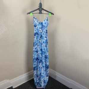 Blue Flower Tie Up Sundress